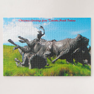 Tatonka South Dakota. Christmas Greetings Jigsaw Puzzle