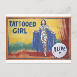 Tatooed Girl Postcard