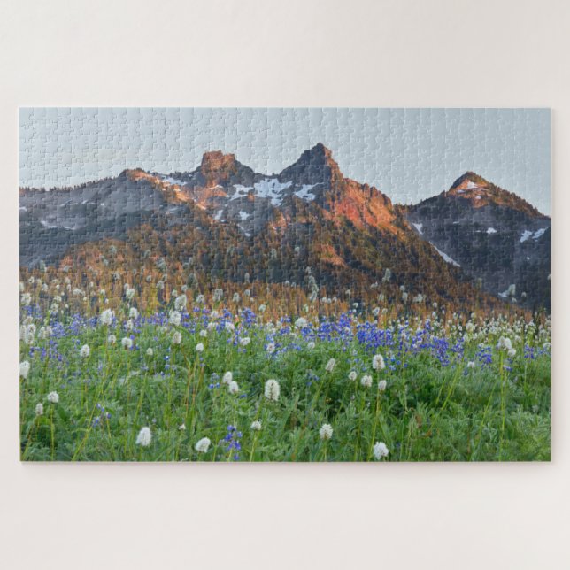 Tatoosh Range and Wildflowers | Mt. Rainier Jigsaw Puzzle (Horizontal)