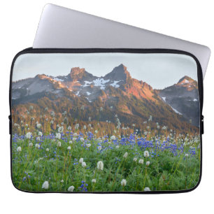 Tatoosh Range and Wildflowers Mt. Rainier Laptop Sleeve