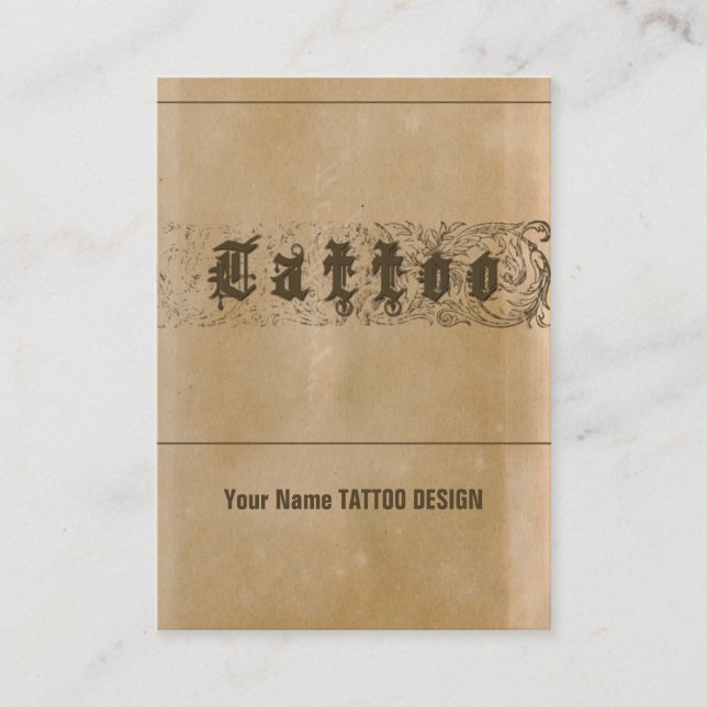 TATOUAGE - affaires, carte de programme (Devant)