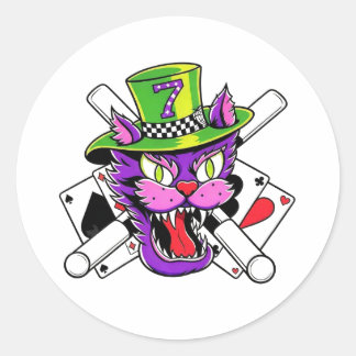 Tatouage de chat magique chanceux Autocollant viny