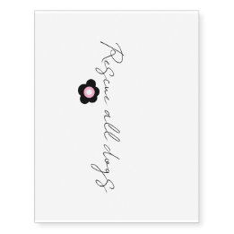 Tatouage de marguerite - Sauver tous les chiens