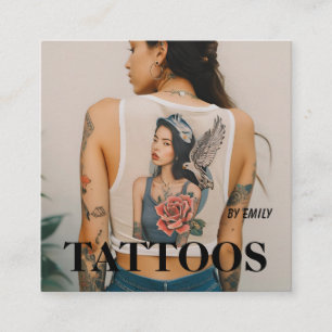 Tatouages Artiste Carte de visite graphique