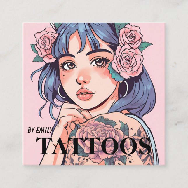 Tatouages Artiste Carte de visite graphique (Devant)