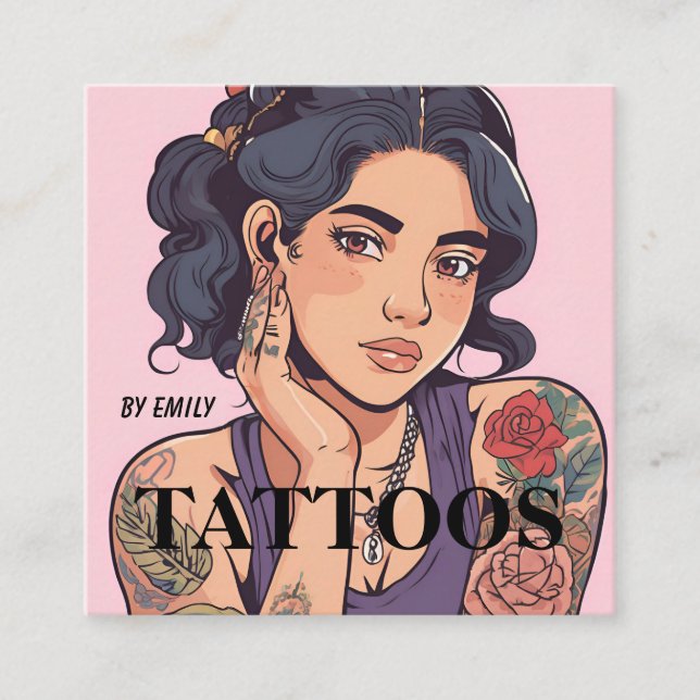 Tatouages Artiste Carte de visite graphique (Devant)