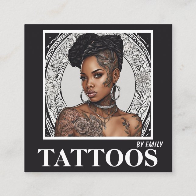 Tatouages Artiste Carte de visite graphique (Devant)