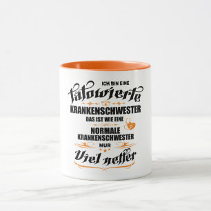 Tätowierte Krankenschwester Geschenkidee Tasse
