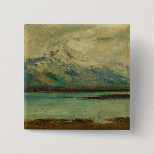 Tatra Mountain Landscape by Ladislav Mednyanszky 2 Inch Square Button