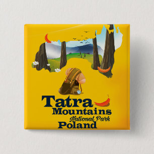 Tatra Mountains National Park, Poland 2 Inch Square Button