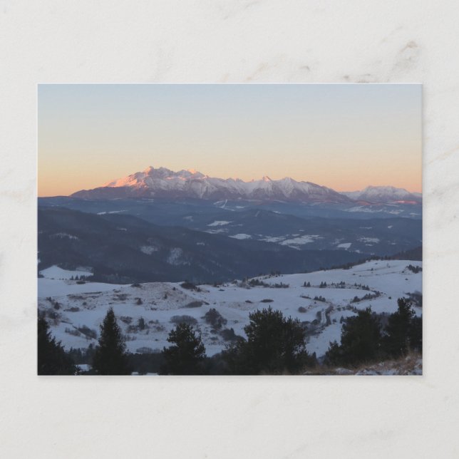 Tatras view from Pieniny Postcard (Front)
