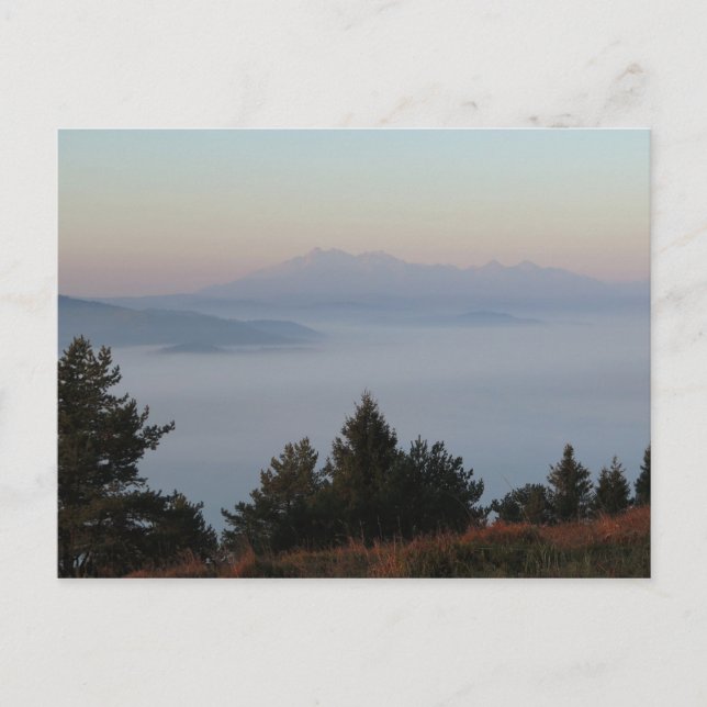 Tatras view from Pieniny Postcard (Front)