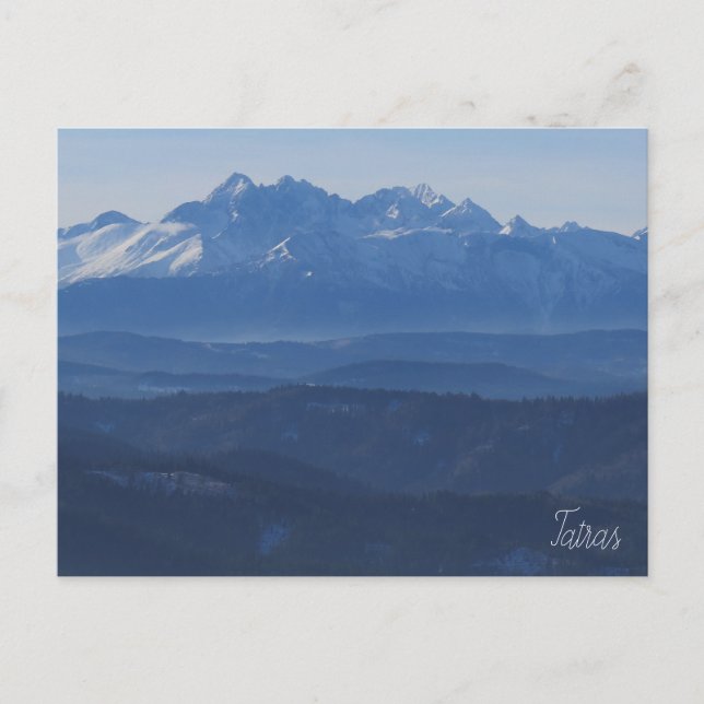 Tatras view postcard (Front)