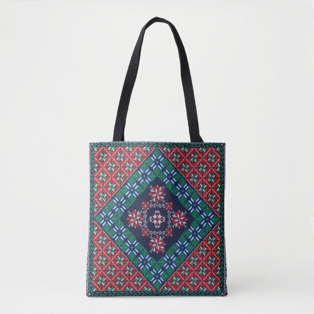 Tatreez pattern  tote bag (Front)