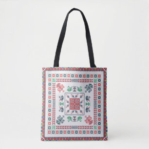 Tatreez pattern tote bag
