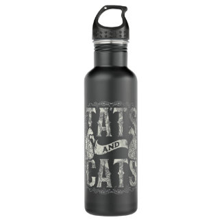 Tats And Cats Tattooist Tattoo Body Art Tattooing 710 Ml Water Bottle
