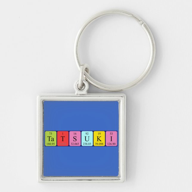 Tatsuki periodic table name keyring (Front)