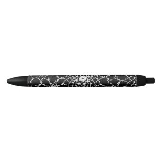Tatted Lace Design Black Ink Pen