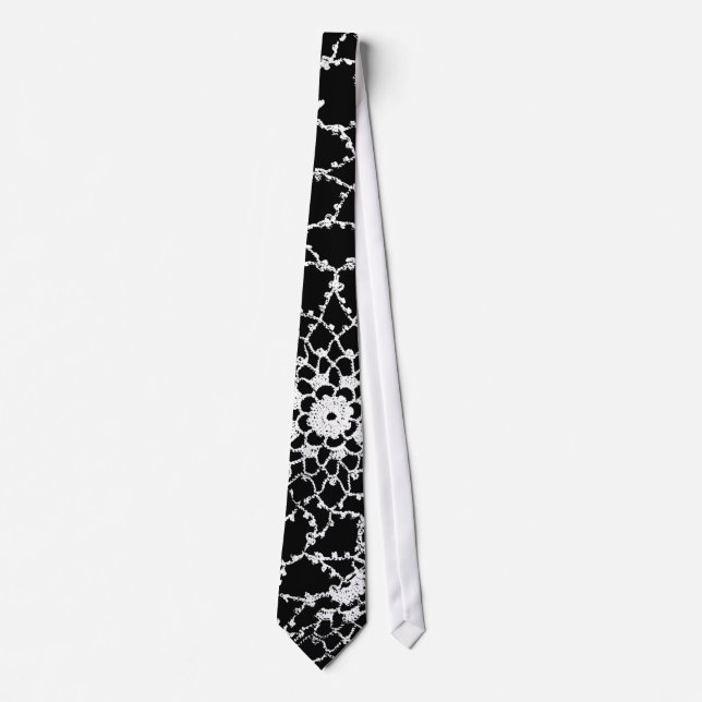 Tatted Lace Design Tie (Front)