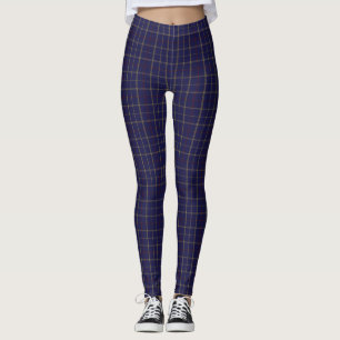 Tattersall Fashion Brooks Blue Gold Red Leggings