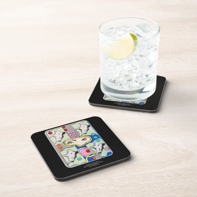 ‘Tattletales in the Spirit Box’ Painting on a  Coaster (Right Side)