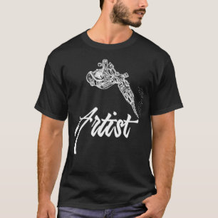 Tatto Artist Italics Tattooing Gun  T-Shirt