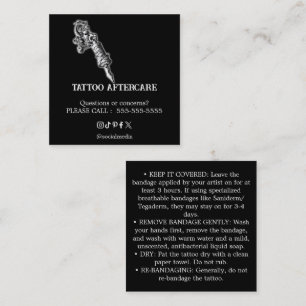 Tattoo Aftercare Instructions Business Card