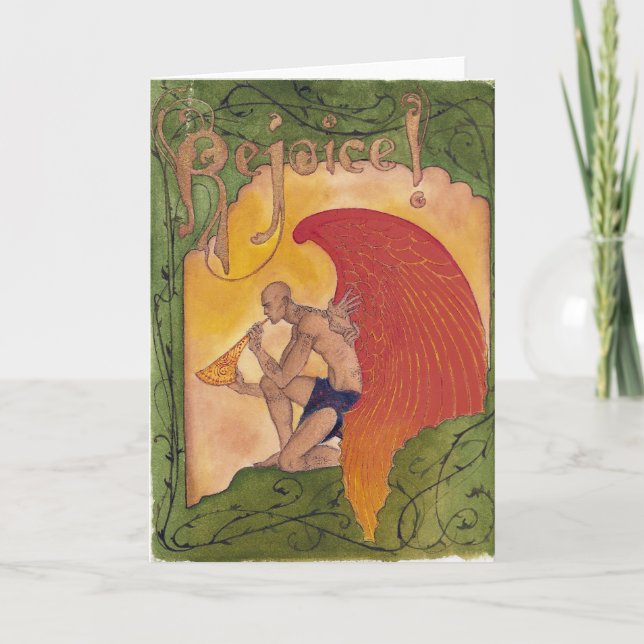 Tattoo Angel 1 Holiday Card (Front)