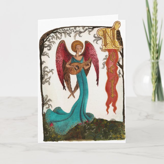 Tattoo Angel 2 Holiday Card (Front)