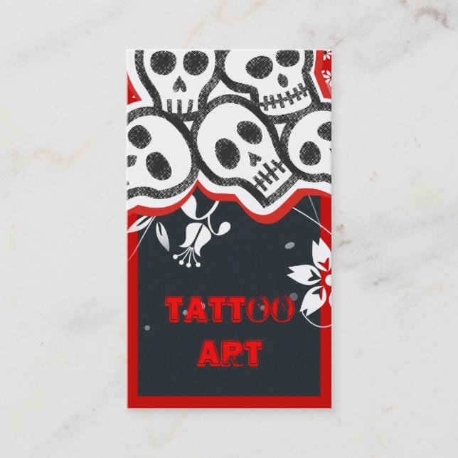 Tattoo Art Business Cards- Skulls Business Card (Front)