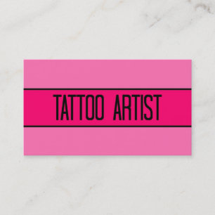 Tattoo Artist Baby and Hot Pink Business Card