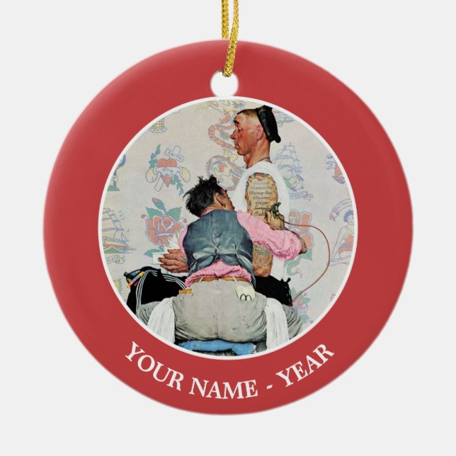 Tattoo Artist Ceramic Ornament (Front)