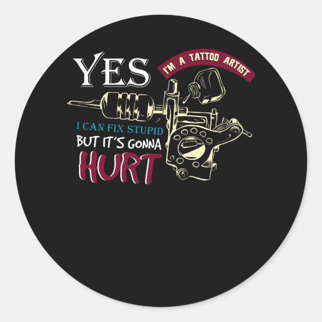 Tattoo Artist Classic Round Sticker (Front)