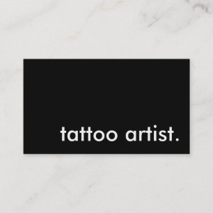 tattoo artist. (colour customizable) business card