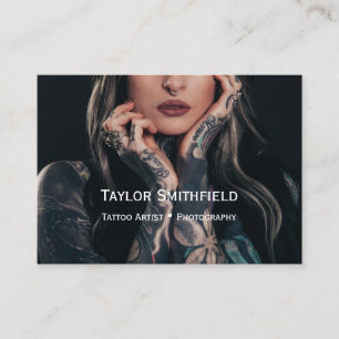 tattoo artist photograph model trend business card
