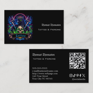 Tattoo artist QR code  Business Card
