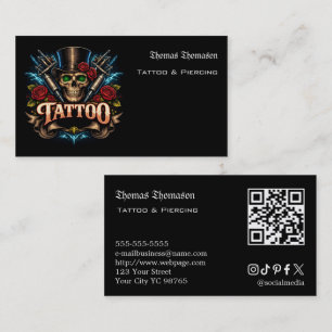 Tattoo artist QR code  Business Card