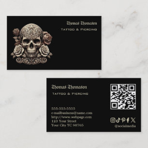 Tattoo artist QR code  Business Card