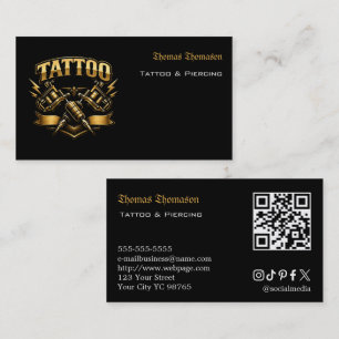 Tattoo artist QR code  Business Card