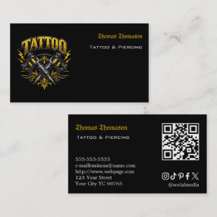 Tattoo artist QR code  Business Card