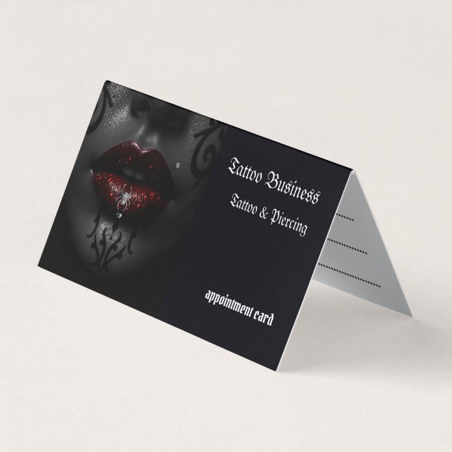 Tattoo artist salon  Appointment Business Card (Front)