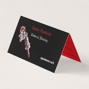 Tattoo artist salon Appointment Business Card