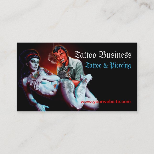 Tattoo artist salon  Business Card (Front)