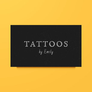 Tattoo Artist Shop Minimal Simple Black & White  Business Card