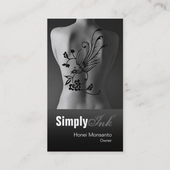 TATTOO ARTIST Simply Ink Business Card (Front)