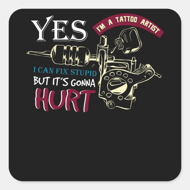 Tattoo Artist Square Sticker (Front)