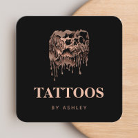 Tattoo Artist Studio Cool Melting Skull Gothic