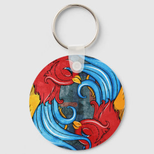 Tattoo Birds Keychain