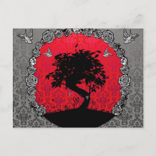 Tattoo  Bonsai Tree of Love Postcard
