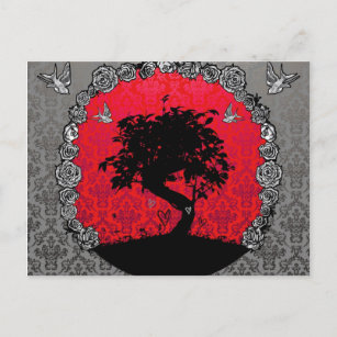 Tattoo  Bonsai Tree of Love Postcard